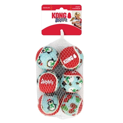 Kong Holiday Squeakair Bal Assorti