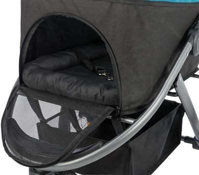 Trixie Hondenbuggy Zwart / Petrol TOT 20 KG 60X120X112 CM