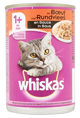 Whiskas Blik Adult Rund In Saus 400 GR (12 stuks)