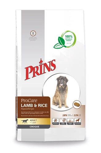 Prins Procare Croque Hypo Allergic Lam/Rijst 10 KG