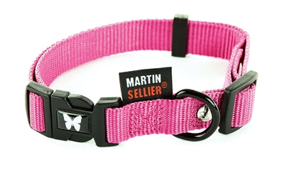 Martin Halsband Nylon Roze Verstelbaar