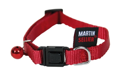 Martin Kattenhalsband Nylon Uni Rood 10 MMX20-30 CM