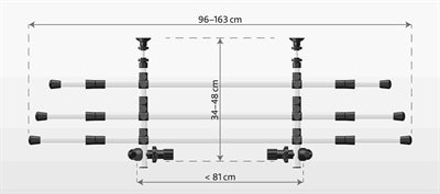 Trixie Hondenrek Auto Zilver / Zwart 96-163X75-110 CM