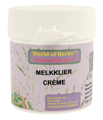 World Of Herbs Fytotherapie Melkklier Creme 50 GR