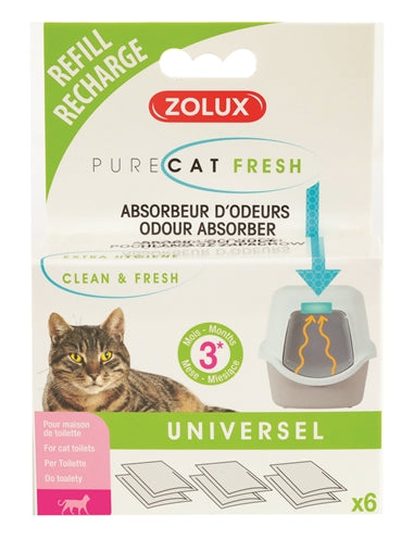 Zolux Clean & Fresh Universeel Filter Kattenbak 6 ST