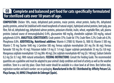 Advance Cat Sterilized Sensitive Senior 10+