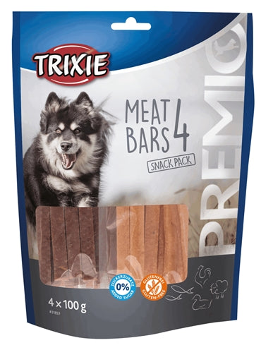 Trixie Premio Vlees Bars Kip / Eend / Lam / Zalm 4X100 GR