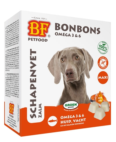 Biofood Schapenvet Maxi Bonbons Zalm 40 ST