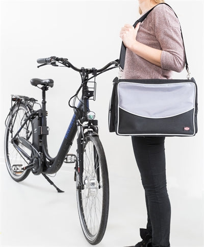 Trixie Fietsmand Voor Aan Stuur Nylon Zwart / Grijs 41X26X26 CM