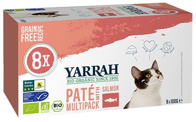 Yarrah Cat Alu Pate Multipack Salmon 8X100 GR