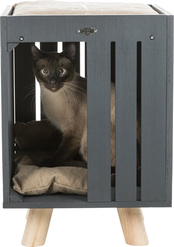 Trixie Be Nordic Kattenhuis Alva Antraciet / Zand 36X36X51 CM