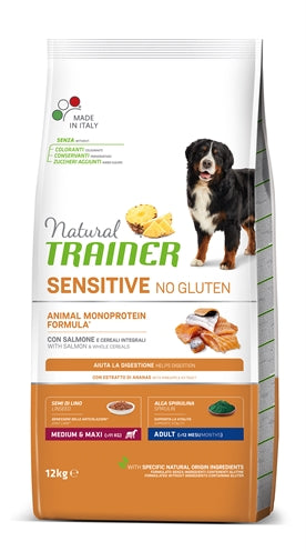 Natural Trainer Sensitive Adult Medium Salmon Glutenvrij 12 KG