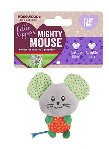 Rosewood Little Nippers Mighty Muis Met Catnip 10,5X10X3,5CM