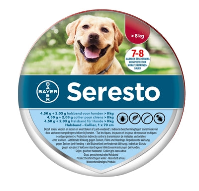 Bayer Seresto Teken- En Vlooienband Grote Hond VANAF 8 KG 70 CM