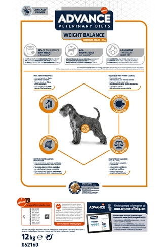 Advance Veterinary Diet Dog Weight Balance 12 KG