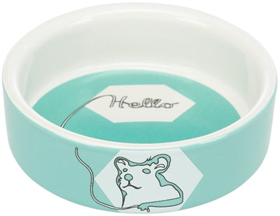 Trixie Voerbak / Waterbak Keramiek Strip Hamster Assorti 8 CM