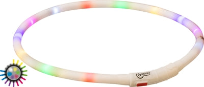 Trixie Halsband Usb Siliconen Lichtgevend Oplaadbaar Meerkleurig 70X1 CM