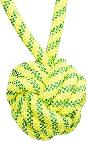 Trixie Aquatoy Touw Met Bal Drijvend Polyester Geel / Groen 7X7X21 CM