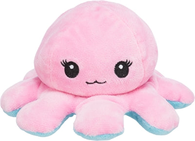 Trixie Octopus Omkeerbaar Pluche Roze / Lichtblauw 19 CM