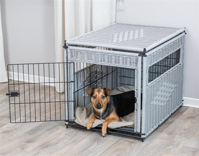 Trixie Bench Homekennel Polyrotan Lichtgrijs 58X77X60 CM