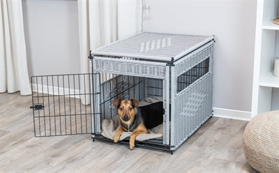 Trixie Bench Homekennel Polyrotan Lichtgrijs 58X77X60 CM