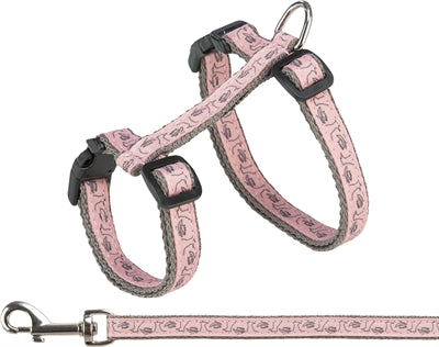 Trixie Kattentuig Met Riem Grijs / Roze 27-45 CM/13 MM 120 CM