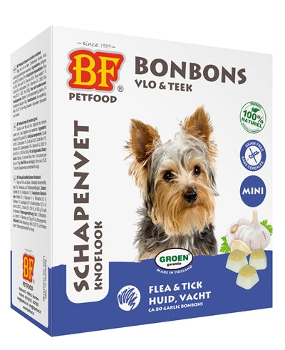 Biofood Schapenvet Mini Bonbons Knoflook 80 ST