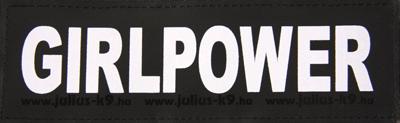 Julius K9 Labels Voor Power-Harnas/Tuig Girlpower SMALL