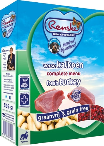 Renske Vers Vlees 7+ Kalkoen 395 GR (10 stuks)