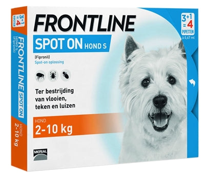 Frontline Hond Spot On Small 4 PIPET 2-10 KG