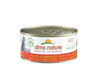 Almo Nature Cat Kip/Garnaal 70 GR (24 stuks)